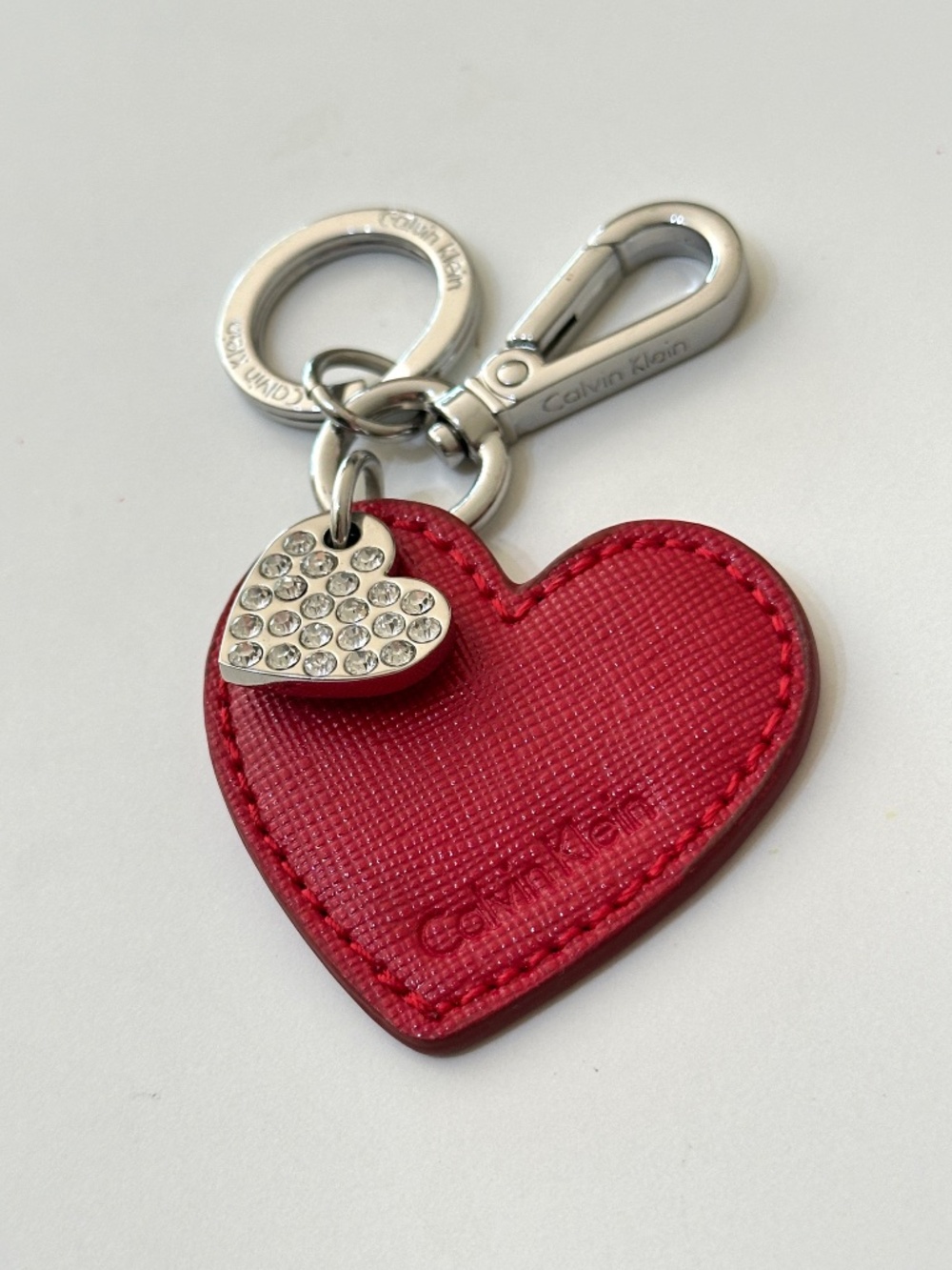Calvin Klein Heart Shape Rhinestone Keychain - Picture 2 of 3